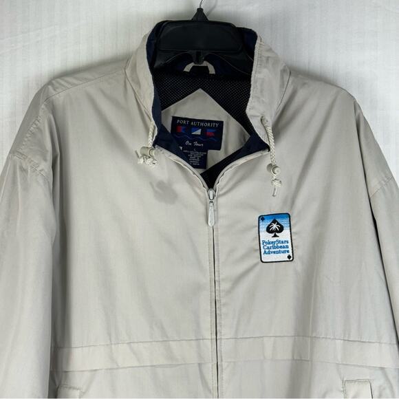 Port Authority Vintage Poker Stars Caribbean Adventure Club Jacket Men’s Large - Picture 8 of 10